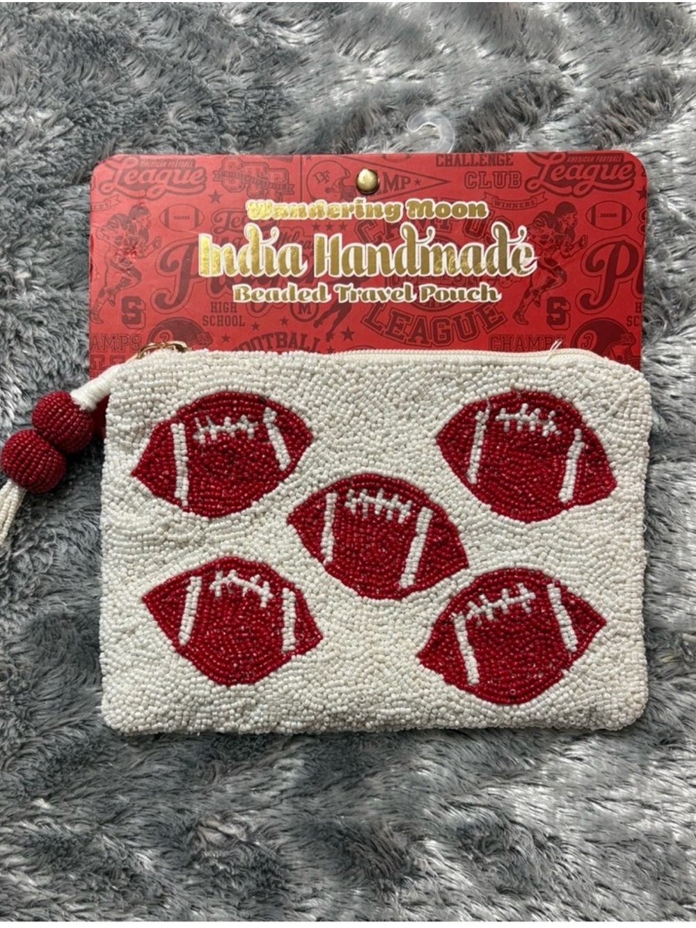 Wandering Moon India Handmade Beaded Pouch